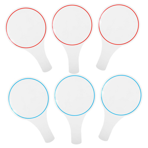 KALLORY 6pcs Score Board Small Dry Erase Board Auctions Paddles Portable Blank Whiteboard Mini White Board Voting Paddle Whiteboards Whiteboard Paddle Student Scoreboard Foam Single Sided