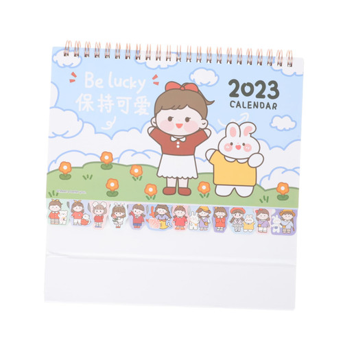 TEHAUX 2023 Desk Calendar Standing Desk Calendar Kawaii Desktop Calendar Desk Calendar Large Easel Table Calendar 2023 Standing Desk Topper 2023 Wall Weekly Calendar Office Paper Vertical