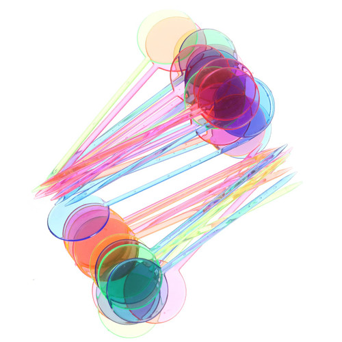 BESTonZON Cocktail Fruit Picks Cake Decor 100Pcs Fruit Forks Cocktail Forks Food Picks Tasting Appetizer Forks Toothpick Forks Salad Mini Cake Forks (Multicolor) 9.5X2CM Cake Decorating