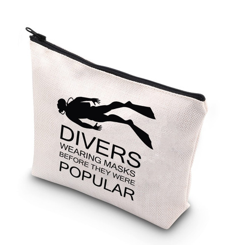BDPWSS Funny Scuba Diving Gifts Diving Makeup Bag Divers Wearing Masks Before They Were Popular For Scuba Diver Gifts (Divers Popular) BDPWSS Funny Scuba Diving Gifts Diving Makeup Bag Divers Wearing Masks Before They Were Popular For Scuba Diver Gifts (Divers Popular)