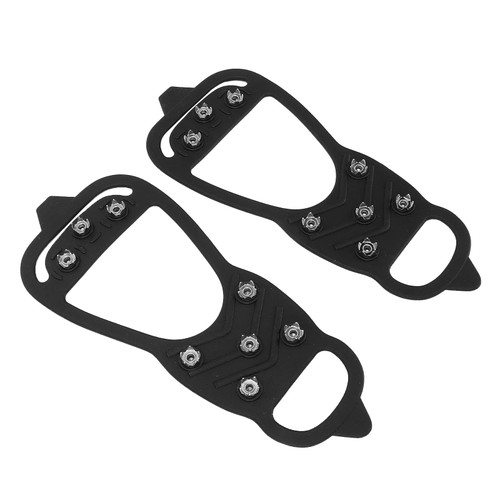 Crampons, Spikes Crampons for Hiking Boots Crampons Ice Cleats Traction Snow Grips ice Cleats Cleats crampons 8 Spikes Traction Snow Clips ice Cleats(M)