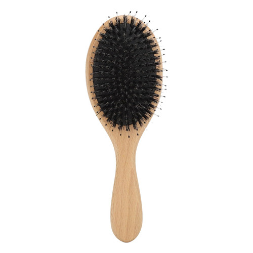 Oval Paddle Hair Brush,Hair Brush, Boar Bristle Hair Brushes for Women Men Kid, Boar Bristle Paddle Hairbrush for Long Thick Curly Wavy Dry or Damaged Hair