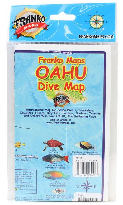 Oahu Dive Map for Scuba Divers and Snorkelers