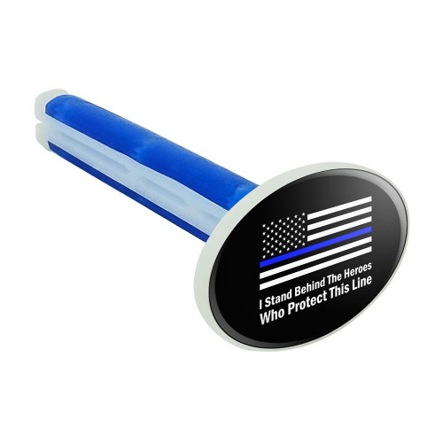 I Stand Behind the Heroes Who Protect This Line Thin Blue American Flag Car Air Freshener Vent Clip