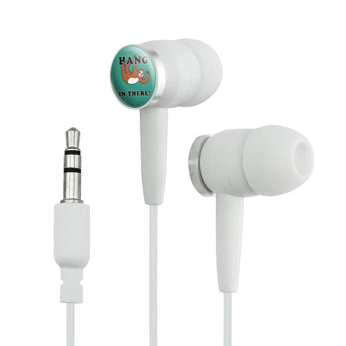 GRAPHICS & MORE Hang in There Sloth Funny Humor Novelty in-Ear Earbud Headphones