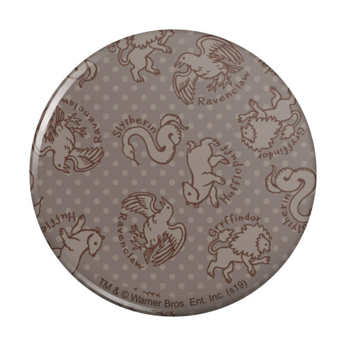 Harry Potter House Animal Pattern Compact Pocket Purse Hand Cosmetic Makeup Mirror