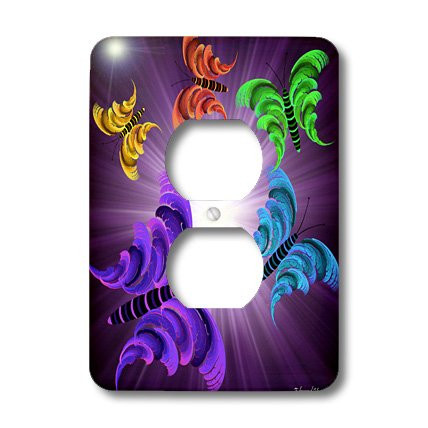 3dRose lsp_46519_6 A Butterflies Journey Ii 2 Plug Outlet Cover