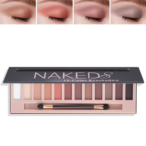12 Colors Naked Eyeshadow Palette,Natural Matte Nude Eyeshadow Palette Shimmer Highly Pigment Eye Shadow Pallete Set Long Lasting & Waterproof Smokey Smokey Glitter Eye Makeup with Brush