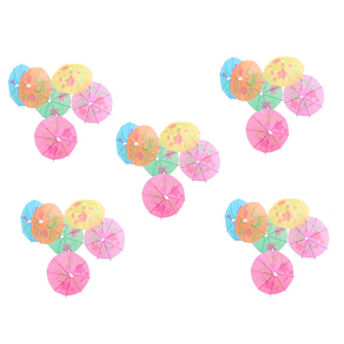 PACKOVE 30pcs Plant Parasol Cocktail Picks Cocktail Umbrella Picks Umbrella Cupcake Toppers Umbrella Fruit Pick Tropical Drink Picks Cocktail Parasol Picks Hawaiian Disposable Makeup Paper