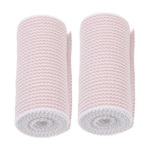 2pcs Sports Bandage Tubular Bandage First aid Tape Elastic Bandages Support Bandage Elastic Tape Bandage Cotton Bandage Wrap Non-Woven Fabric Bandages Striped Bandage First aid kit LALAFINA