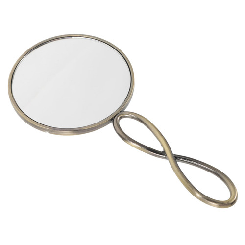 MERRYHAPY Make up Mirror Makeup Vanity Mirror Hand Held Mirrors Hand Mirror Portable Mirror Girls Mirror Household Makeup Mirror Cosmetic Mirror for Women Vintage Mirror Miss Metal Handheld