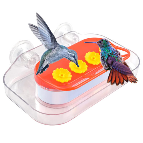 Bekecidi Window Hummingbird Feeders, Plastic Humming Birds Feeders for Outside, Suction Cup Hummingbird Feeder Clear Bird Water Feeder with 4 Feeding Ports Easy to Clean and Fill, 10 Ounces Bekecidi Window Hummingbird Feeders, Plastic Humming Birds Feeders for Outside, Suction Cup Hummingbird Feeder Clear Bird Water Feeder with 4 Feeding Ports Easy to Clean and Fill, 10 Ounces