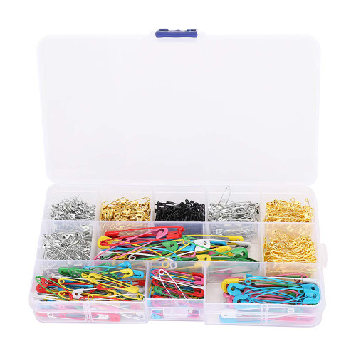 500Pcs Safety Pins Assorted, Different Sizes Safety Pins, Metal Safety Pins, Safety Pin for Clothes Pins, Small Safety Pins for Clothes Sewing Crafts