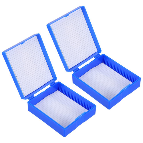 UKCOCO 2pcs Slide Box Slides for Microscope Kids Microscope Slide Storage Holder Microscope case Microscope Slides Microscope Slide case Container Child abs Specimen Multiple Slots