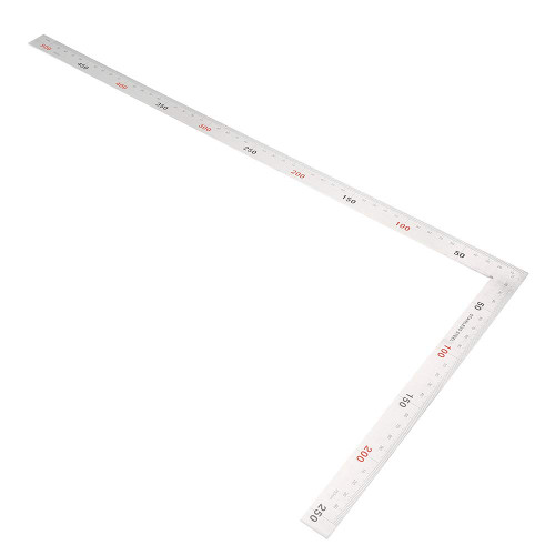 Wnvivi Right Angle Ruler,Stainless Steel 90 Degree L Square Ruler,High Accuracy Corner Rulers for Carpenter Measurement Square Tool(500x250mm)