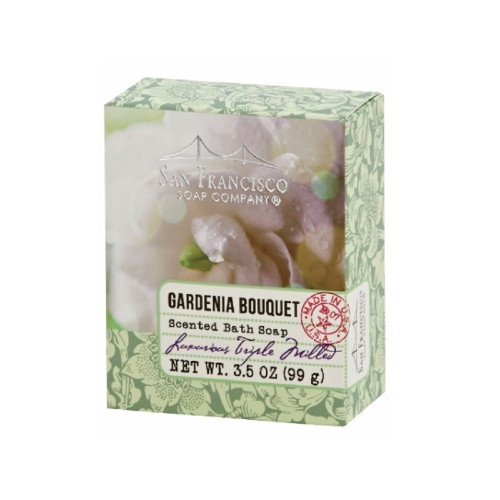 San Francisco Soap Company Gardenia Bouquet, Milled Bath Bar, 3.5 Ounce
