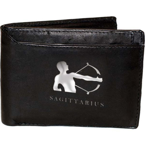 Marshal Sagittarius Zodiac Sign (November 22 to December 21) Genuine Leather Bifold Wallet