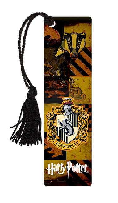Harry Potter - Hogwarts House - Hufflepuff - Glossy Bookmark with Tassel for Gifting and Collecting Harry Potter - Hogwarts House - Hufflepuff - Glossy Bookmark with Tassel for Gifting and Collecting
