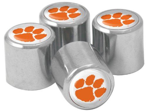 NCAA Clemson Tigers Metal Tire Valve Stem Caps, 4-Pack