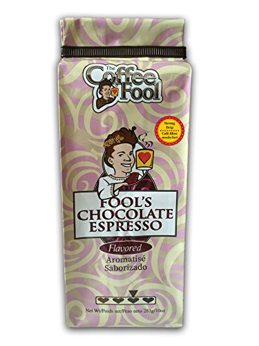 The Coffee Fool Drip Grind Coffee, Fool's Chocolate Espresso Coffee Strong, 10 Ounce
