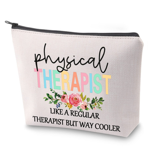 ZJXHPO Physical Therapist Cosmetic Bag Physical Therapist Like A Regular Therapist But Way Cooler PT Makeup Bag With Zipper New PT Gift (PT Cooler)