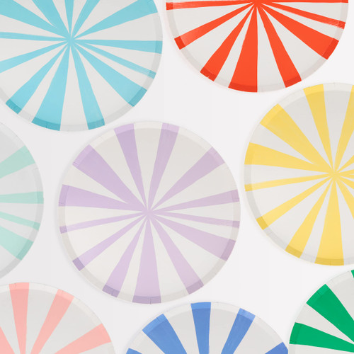 Meri Meri Mixed Stripe Dinner Plates (Pack of 8)