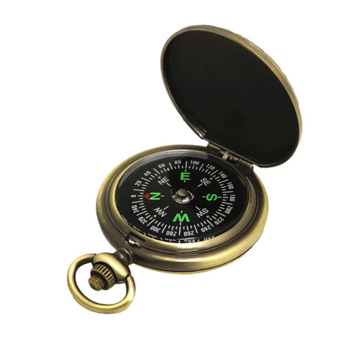 GANAZONO Pocket Watch Compass Present for Men Compass Gifts for Men Outdoors Gifts Compass for Brass Pocket Compass Engraved Pocket Compass Vintage Pocket Compass Old Fashioned Man