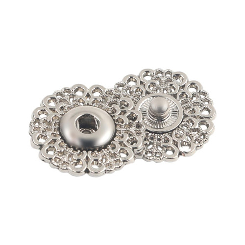 Anneome 10pcs Magnetic Buttons Leather Buttons Snap Buttons for Clothes Sew on Snap Buttons Jean Buttons Alloy Flower Leather Kit Metal Buttons Metal Snaps Press Snap Fastener Suite Jeans