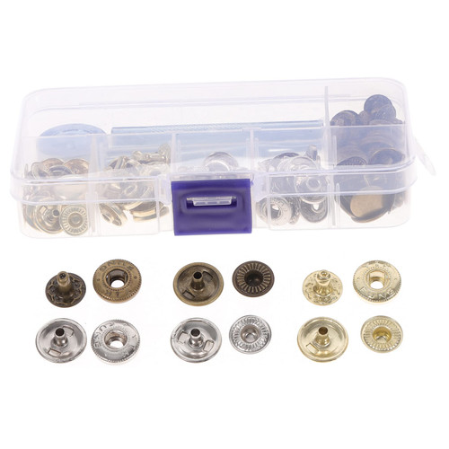 TEHAUX 30 Sets Snap Button Suit Tools Cover Button Kit Button Repair Kit Clothing Snaps Snap Fasteners Kit Button Press Snaps for Sewing Metal Snaps Accessories Down Jacket Copper