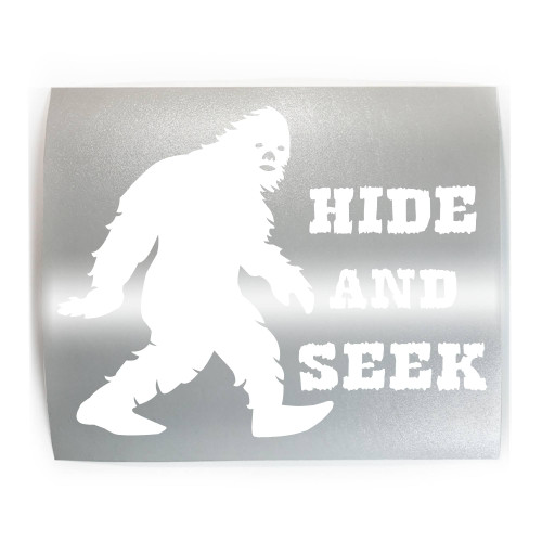 HIKE AND SEEK Bigfoot Sasquatch - PICK COLOR & SIZE - Vinyl Decal Sticker A