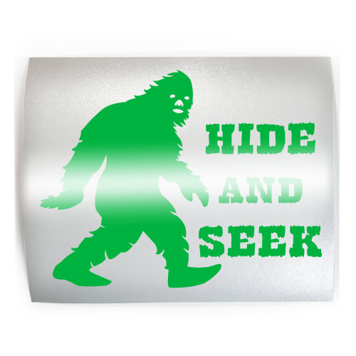 HIKE AND SEEK Bigfoot Sasquatch - PICK COLOR & SIZE - Vinyl Decal Sticker F