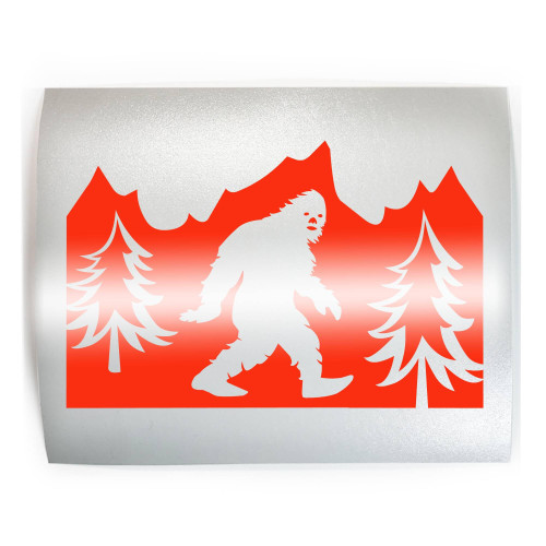 BIGFOOT IN FOREST Sasquatch - PICK COLOR & SIZE - Vinyl Decal Sticker K