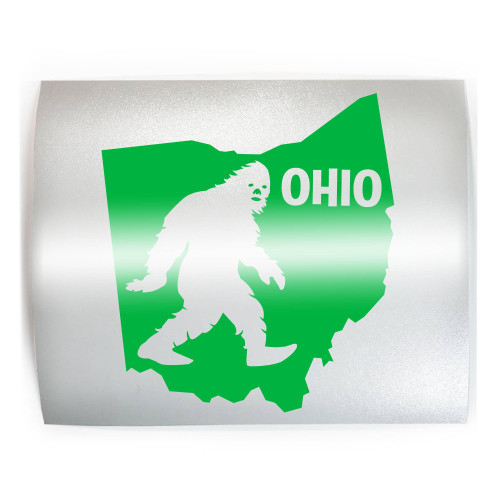OHIO Bigfoot State Sasquatch - PICK COLOR & SIZE - Vinyl Decal Sticker F