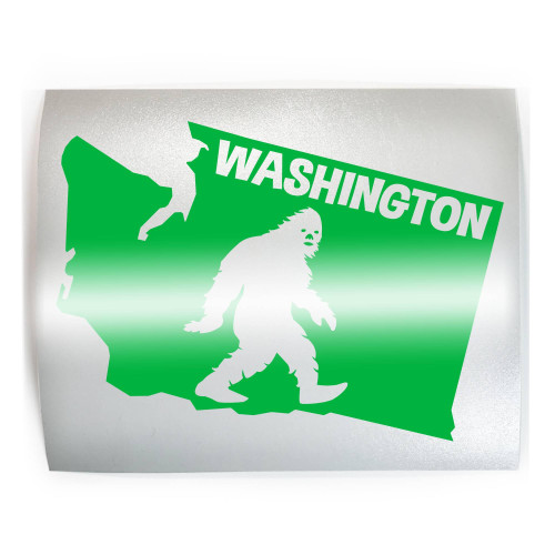 WASHINGTON Bigfoot State Sasquatch - PICK COLOR & SIZE - Vinyl Decal Sticker F