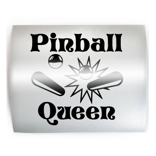 PINBALL QUEEN - PICK COLOR & SIZE - Player Machine Vinyl Decal Sticker B