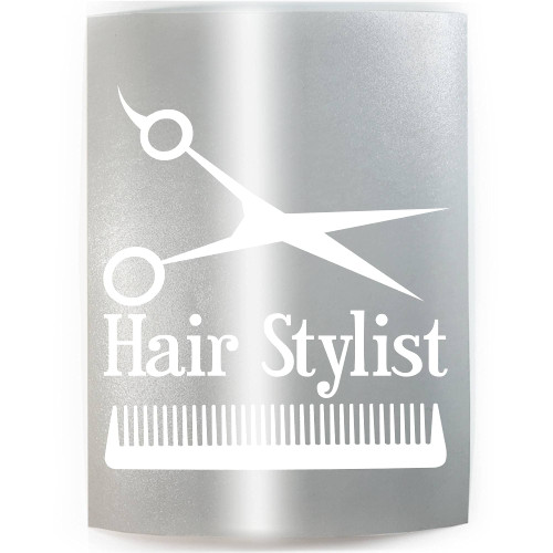 HAIR STYLIST Shears & Comb - PICK COLOR & SIZE - Salon Hairdresser Vinyl Decal Sticker A
