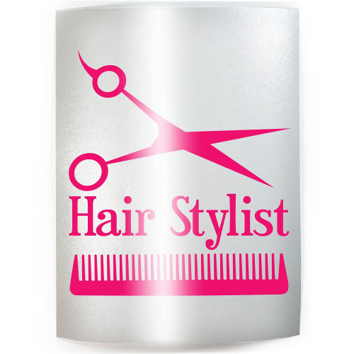HAIR STYLIST Shears & Comb - PICK COLOR & SIZE - Salon Hairdresser Vinyl Decal Sticker C