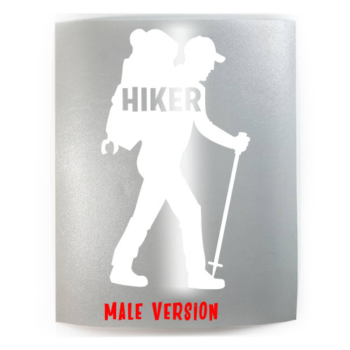 HIKER WORD INSIDE Hiking - PICK COLOR & SIZE - Hiker Thru Finisher Hike Vinyl Decal Sticker A
