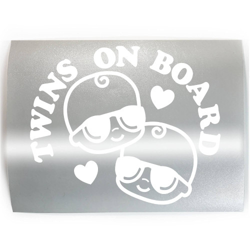 SUNGLASSES TWINS ON BOARD - PICK COLOR & SIZE - Babies Multiples Baby Vinyl Decal Sticker A