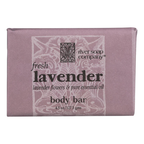RIVER SOAP Lavender Soap Bar, 4.5 OZ