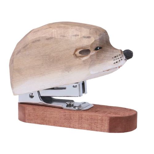 STOBOK Kids Stapler with Staples Manual Stapling Machine Small Stapler Punching Machine for Paper Portable Stapler Desk Staplers Heavy Duty Stapler Wooden Stapler Office Set Animal Bamboo
