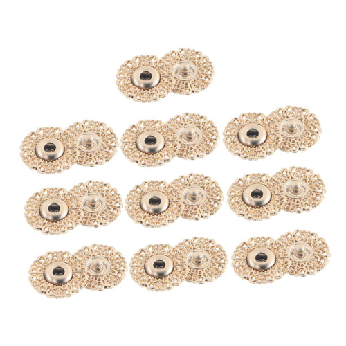 VILLCASE 10pcs Labret Jewelry Snap Fasteners for Clothing Sewing Fasteners Snaps for Sewing Metal Snap Fastener Button Metal Buttons Snap Buttons for Clothing Press Fastener Decorate Alloy