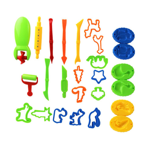 Toyvian 26pcs Clay Dough Tools Kit Smart Dough Crystal Mud Child Suite
