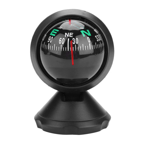Night Visioning Compass Ball, Black Electronic Adjustable Boat Compsss Navigation Marine Compass Marine Compass Dashboard Electronic Sea Compass for Boat Vehicle Truck Caravan