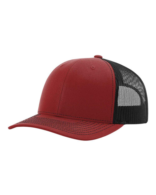 RICHARDSON Snapback Trucker Cap Adjustable Cardinal/Black