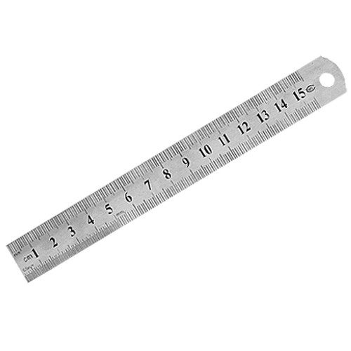 Aexit 15cm 6 Linear Measurement Inches Metric Measurement Straight Ruler Rulers 2 Pcs