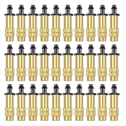 Drip Irrigation Kits Adjustable Irrigation Sprinkler Copper Atomizing Nozzle Drip Irrigation Sprayer for Greenhouse 30Pcs 1