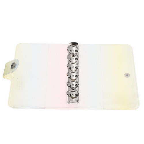 HAPINARY Binder Case Snap Button Binder Cover Mini Journal Cover Magazine Binder Zipper Case Zipper Binder Mini Notepads Folder Binder Loose-Leaf Planner Shell Notebook Chasing Stars A7 PVC