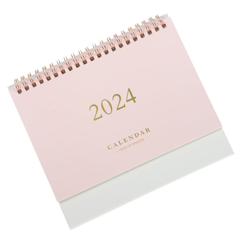 FUNOMOCYA 2024 Desk Calendar Delicate Mini Calendar Desktop Month Calendar Desk Calendar 2024 Holiday Desk Calendar Mini Easel Decorative Desk Calendar Paper Small Clamshell Table Mat
