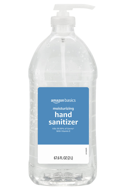 Amazon Basics Hand Sanitizer, Original Scent, Contains 62% Ethyl Alcohol, Unscented, 67.6 fluid ounce, 1-Pack (Previously Solimo) Amazon Basics Hand Sanitizer, Original Scent, Contains 62% Ethyl Alcohol, Unscented, 67.6 fluid ounce, 1-Pack (Previously Solimo)